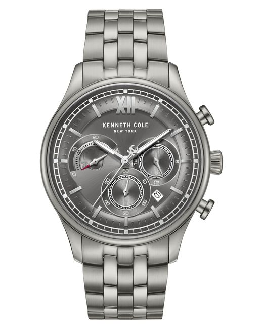 Kenneth Cole Gray Multi-Function Chronograph Bracelet Watch for men