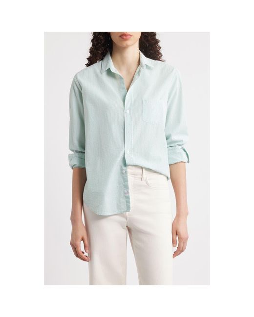 Frank & Eileen Blue Eileen Stripe Relaxed Button-Up Shirt