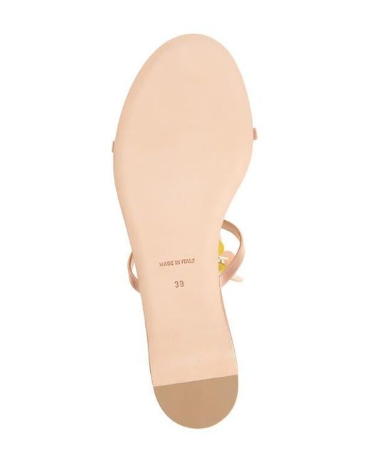 Giambattista Valli Pink Flower Ankle Strap Sandal