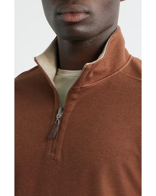 Johnston & Murphy Brown Icon Reversible Quarter Zip for men