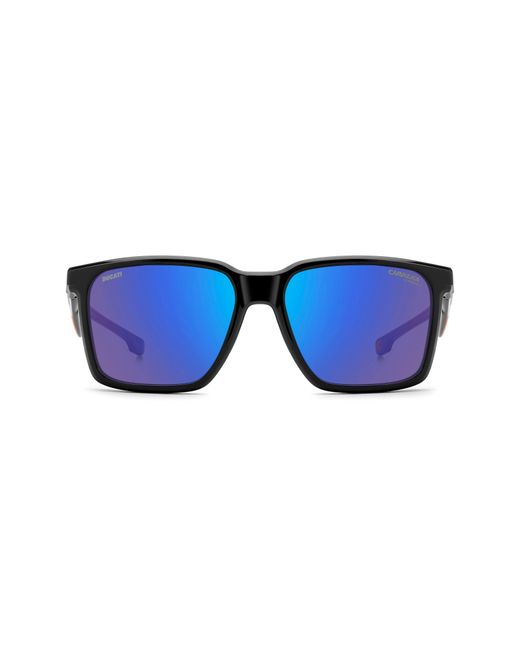 Carrera Blue X Ducati 56Mm Rectangular Sunglasses for men
