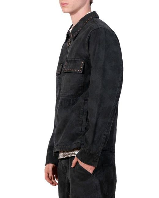 Pleasures Black Studded Denim Jacket for men
