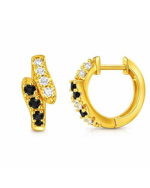 Donatello Gian Metallic Split Pavé & Huggie Hoops
