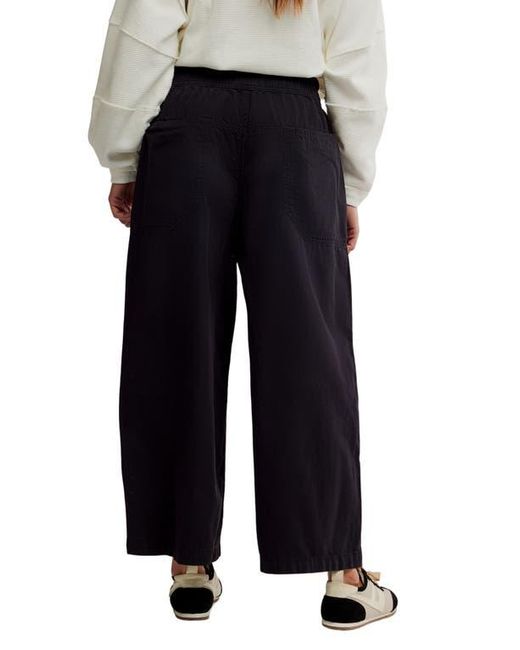 Free People Blue Easy Peasy Wide Leg Drawstring Pants