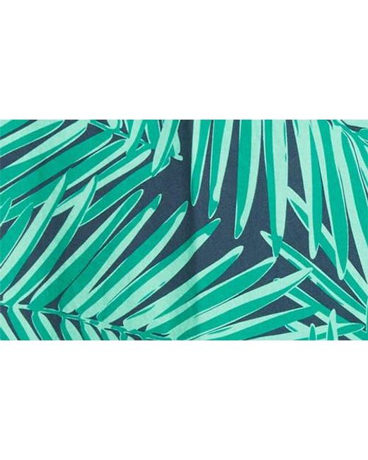 Brooks Brothers Green Regular Fit Palm Leaf Print Cotton Poplin Camp Shirt for men