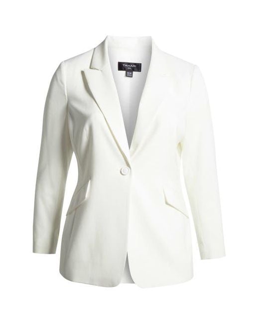 Tahari Natural One-Button Blazer