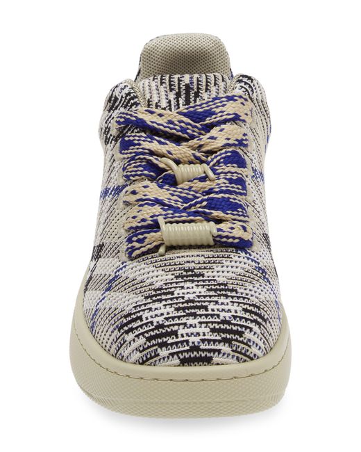 Burberry Multicolor Check Knit Box Sneaker for men