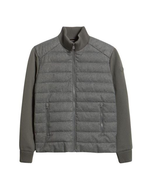 Save The Duck Gray Gio Mixed Media Hybrid Jacket for men