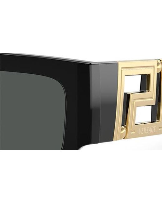 Versace Black 54Mm Rectangular Sunglasses for men
