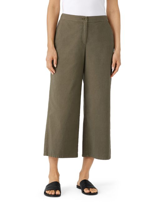 Eileen Fisher Cotton Wide Leg Crop 