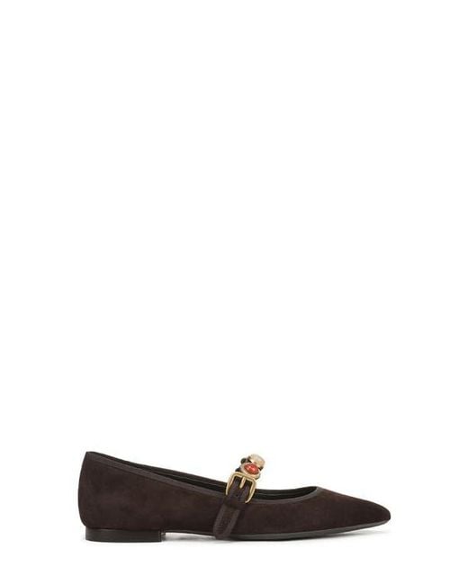Veronica Beard Brown Selene Charms Pointed Toe Flat