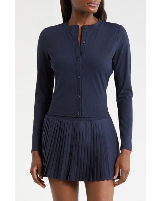 Mpg Blue Rib Cardigan