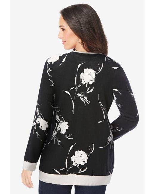 Jessica London Black Fine Gauge Cardigan
