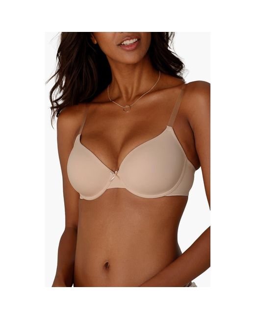 Lascana Brown Underwire Clear Strap T-Shirt Bra