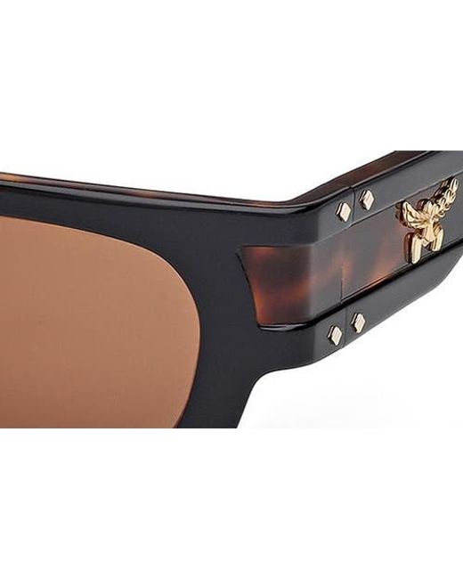 MCM Brown 54Mm Rectangle Sunglasses