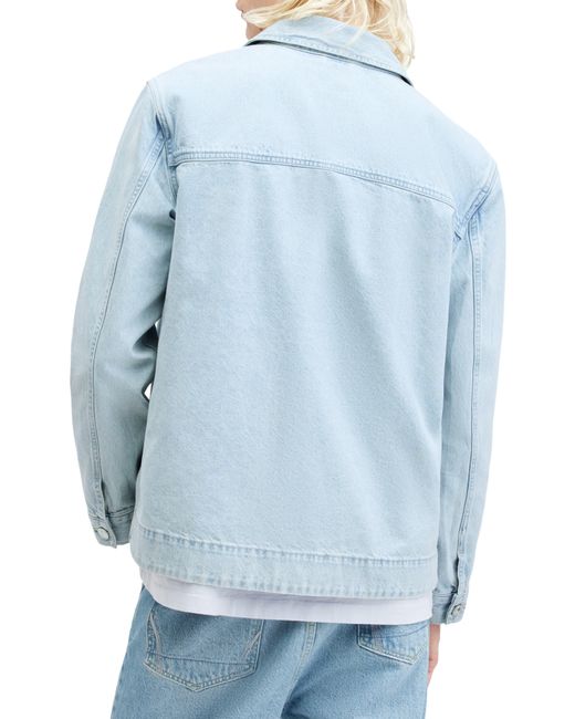 AllSaints Blue Eavis Denim Chore Jacket for men