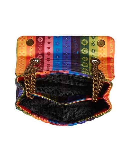 Kurt Geiger Red Kensington Quilted Paisley Convertible Shoulder Bag
