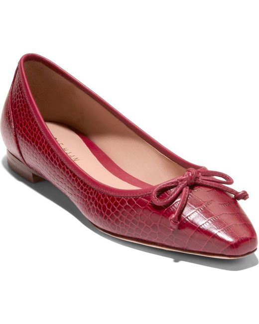 Cole Haan Red Chlea Pointed Toe Ballet Flat