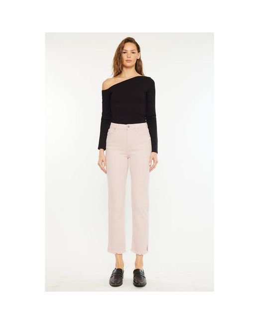 Kancan Black Tiana High Rise Slim Straight Jeans