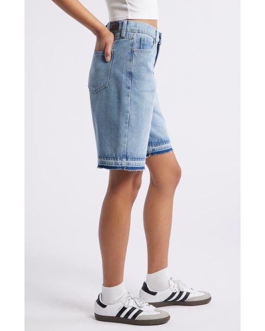 PTCL Blue Relaxed Hem Denim Bermuda Shorts