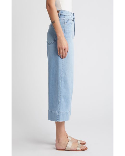 Le Jean Blue Rosie High Waist Crop Wide Leg Jeans