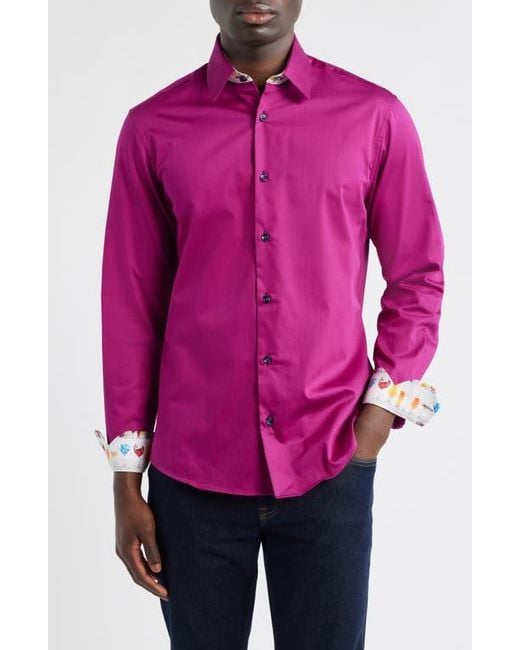 Siragusa Men's White Sinai Collection Luxe Cotton Dress Shirt