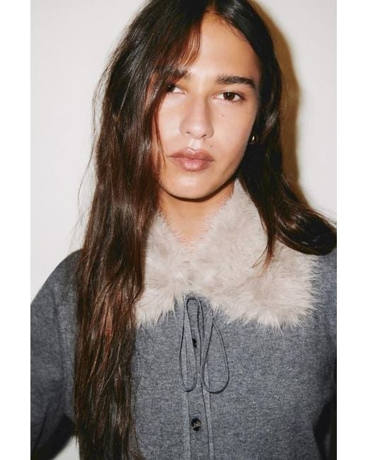 H&M Black Collared Cardigan