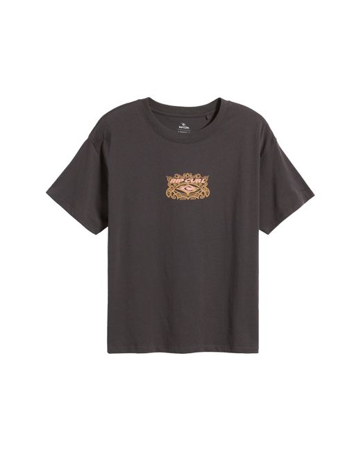 Rip Curl Black Vacation Relaxed Fit Graphic T-shirt