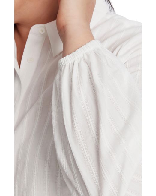Court & Rowe White Stripe Textured Shirt