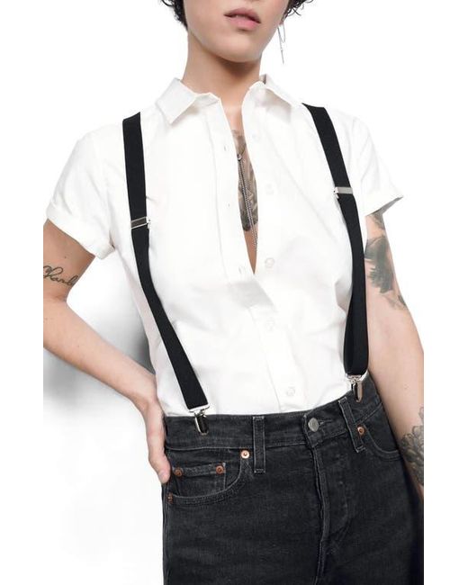WILDFANG Black The Essential Oxford Button Up