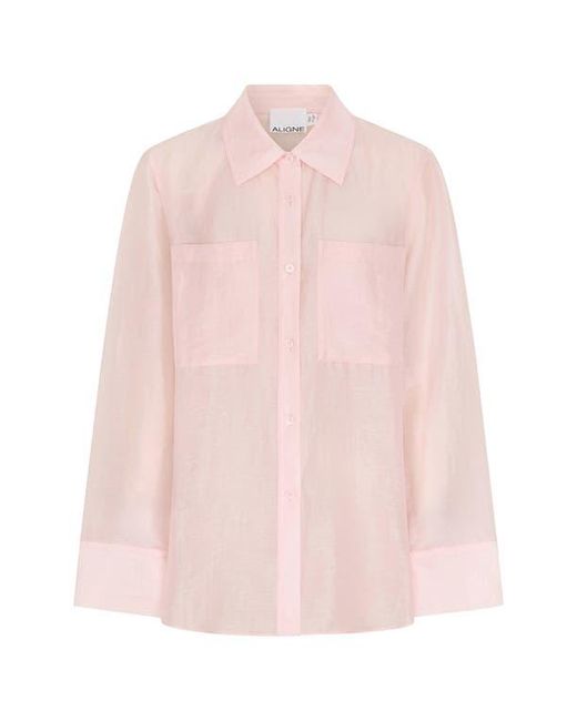 ALIGNE Pink Cher Crinkle Shirt