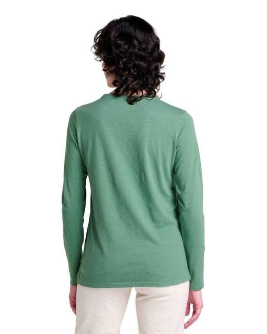 Toad & Co. Green Primo Long Sleeve Crew