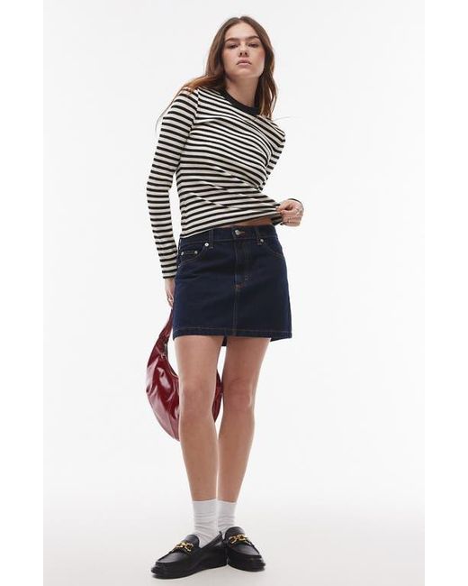 TOPSHOP Blue Pelmet Denim Miniskirt