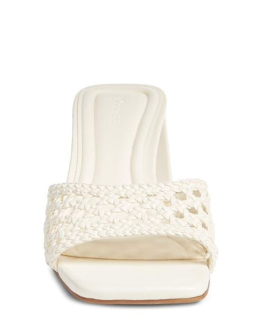 Open Edit White Jaydin Slide Sandal