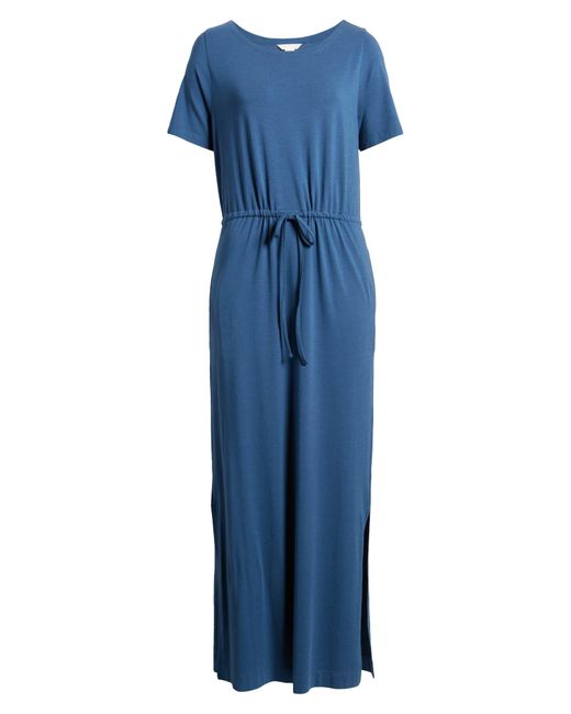 Caslon Blue Caslon(r) Easy Tie Waist Maxi Dress