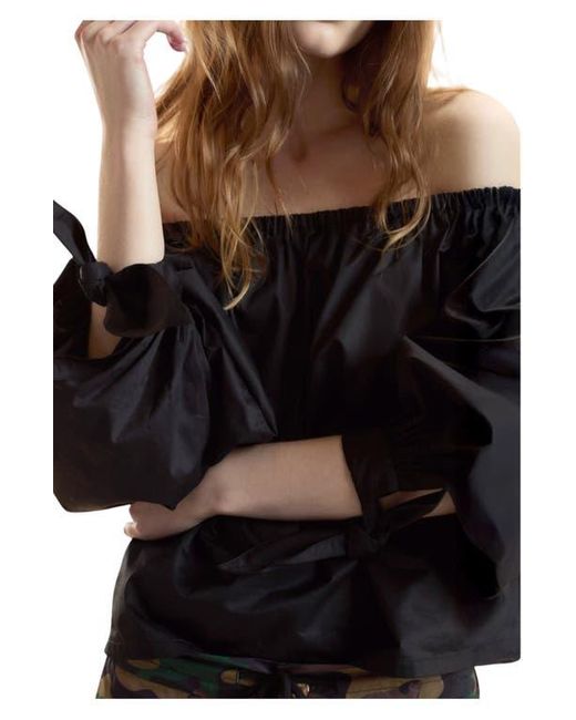 Cynthia Rowley Black The Bunny Blouse