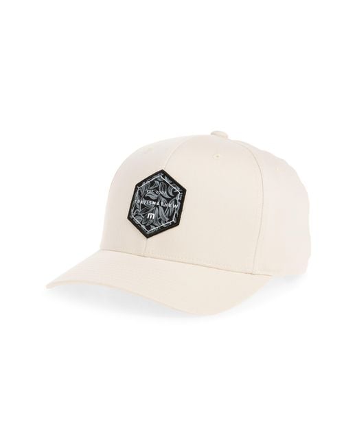 Travis Mathew White Co-Captain Snapback Baseball Cap for men
