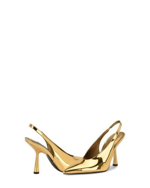Nine West Metallic Kates Slingback Pointed Toe Pump