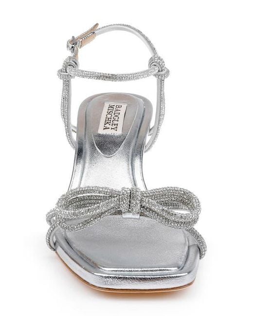 Badgley Mischka White Dandelion Ankle Strap Sandal