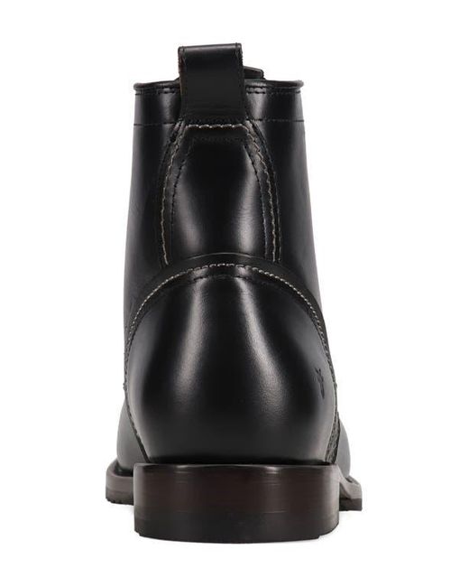 Frye Black Lace-Up Leather Ankle Boots for men