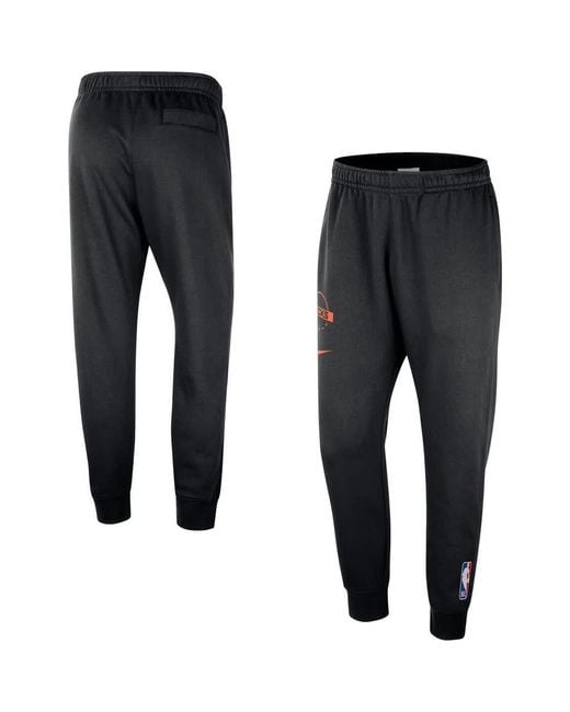 Nike Black New York Knicks 2025/26 Authentic Practice Club Jogger Pants for men