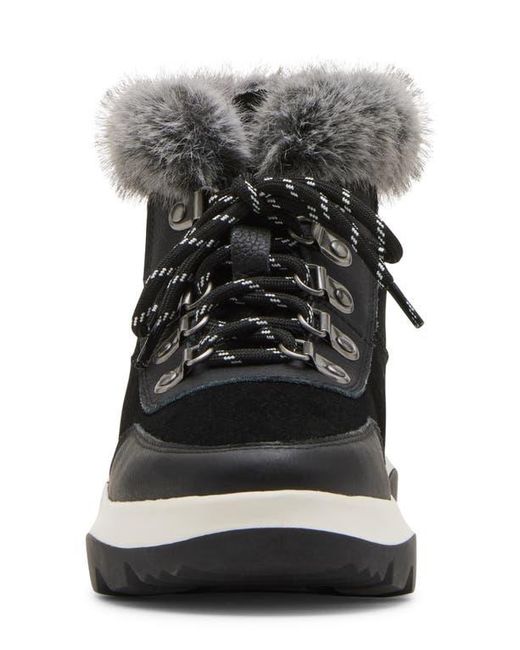 Blondo Black Ante Waterproof Faux Fur Trim Boot