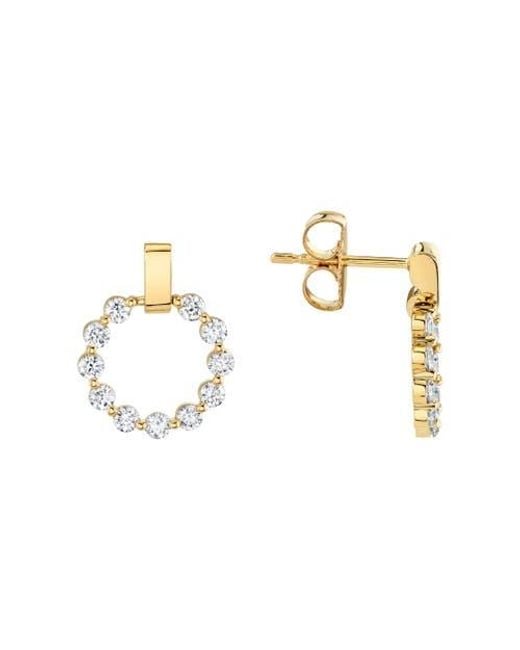 Michael M Metallic Cloud Mini Single Drop Earrings