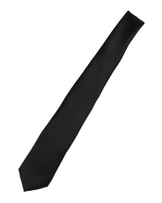 Brooklyn Brigade Black Solid Satin X-Long Tie for men
