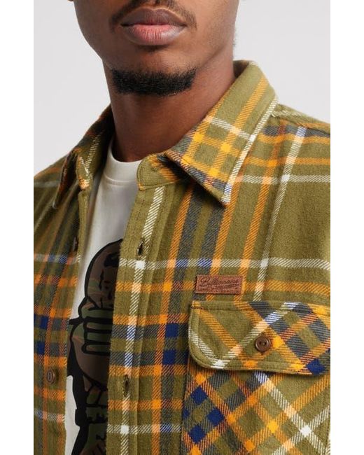 BBCICECREAM Multicolor Desert Plaid Flannel Button-Up Overshirt for men