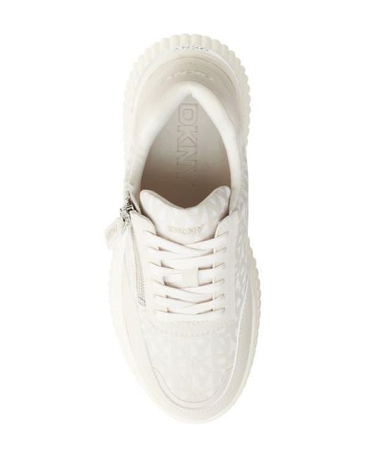 DKNY White Lissa Platform Sneaker
