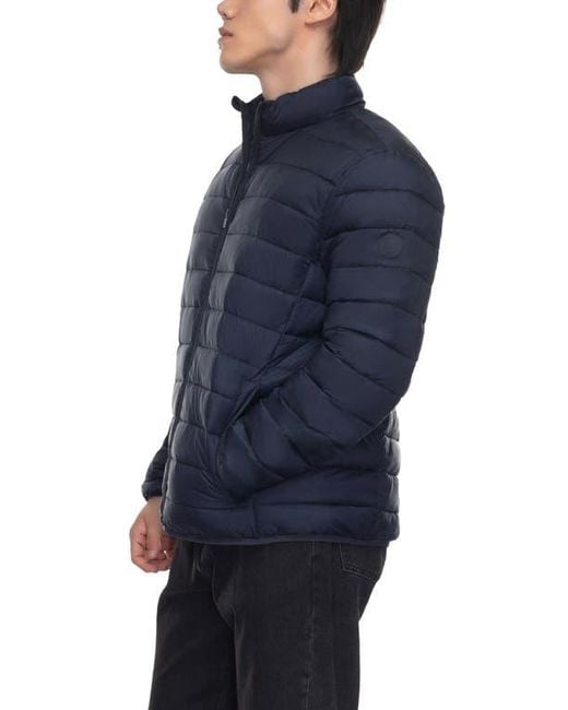 Rokka&Rolla Blue Lightweight Packable Puffer Jacket for men