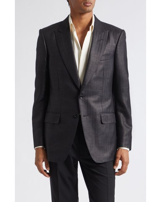 Tom Ford Gray O'Connor Herringbone Dinner Jacket for men