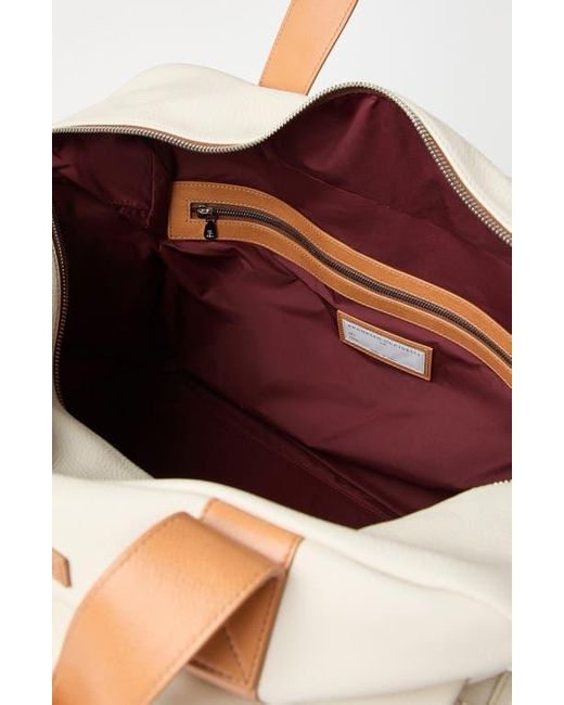 Brunello Cucinelli White Calfskin And Cowhide Duffle Bag for men