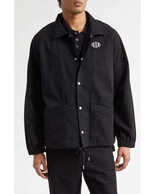 Bode Black Twill Track Jacket for men
